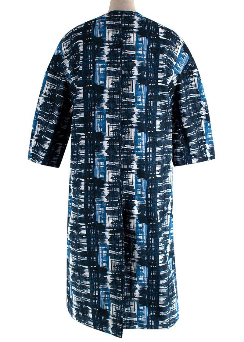 Oscar de la Renta Printed Midi Length Dress