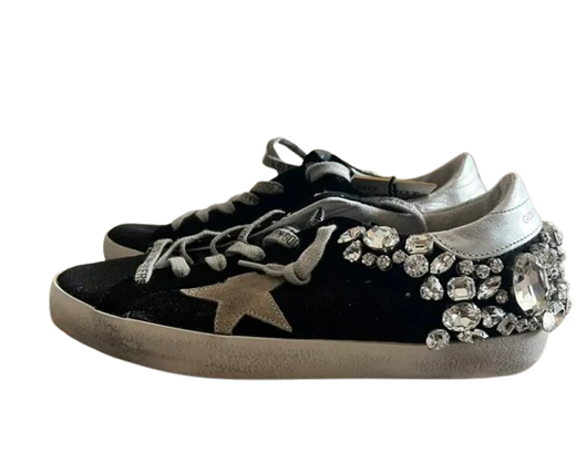Golden Goose Super Star Crystal Embellished Sneakers