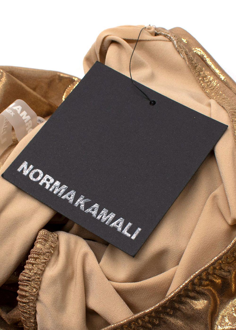 Norma Kamali Gold Lame 'Diana' Mini Dress