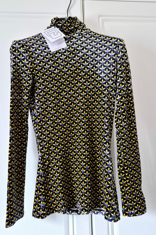 Paco Rabanne Printed Velvet Top