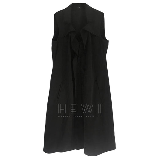 Elie Tahari Ruffled Black Silk Dress