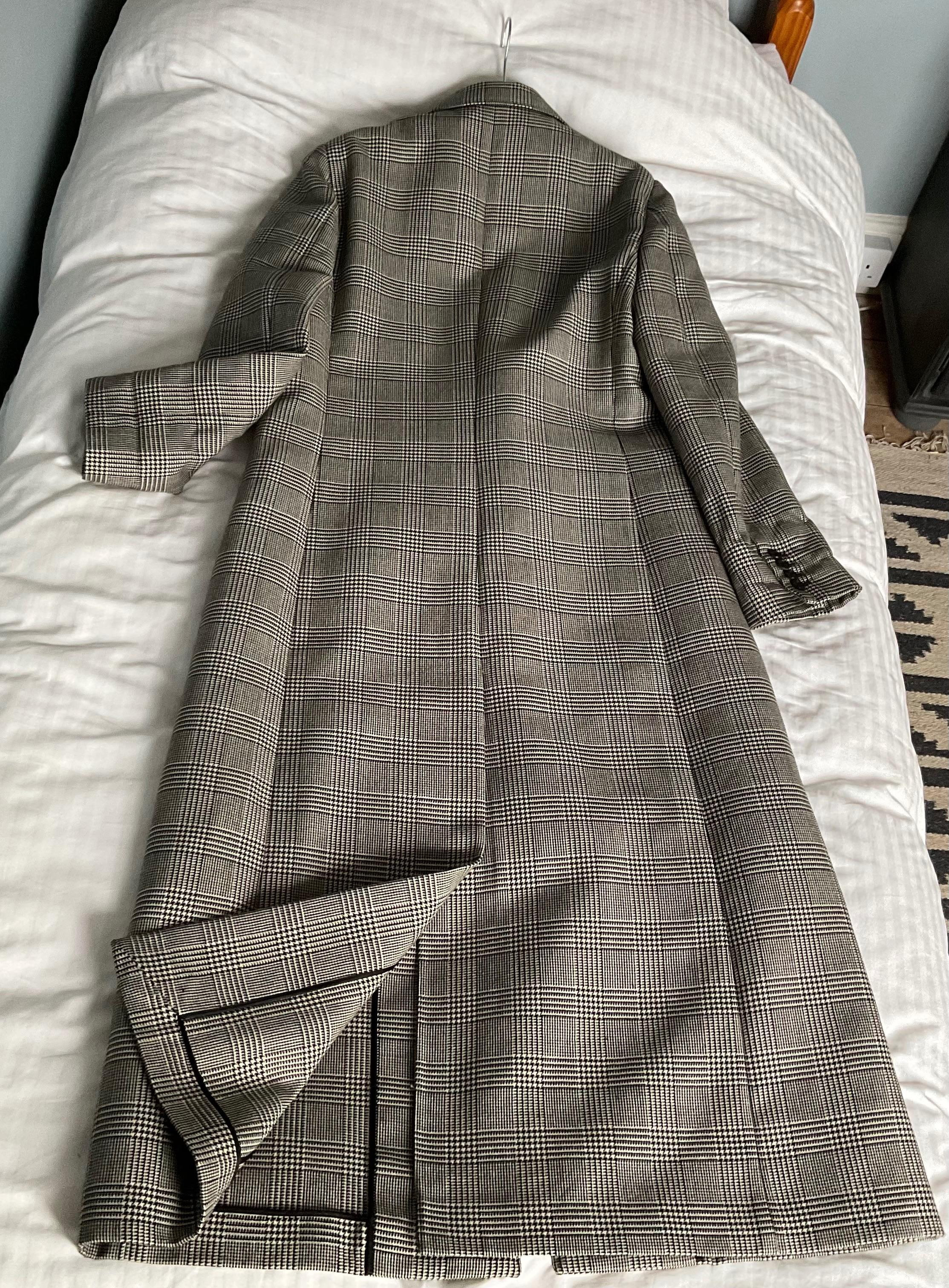 Ralph Lauren Collection Syeda houndstooth wool coat.
