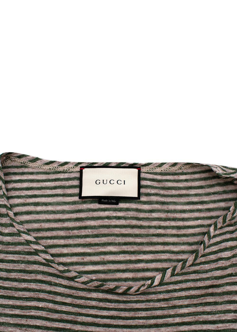 Striped Linen Slub T-Shirt