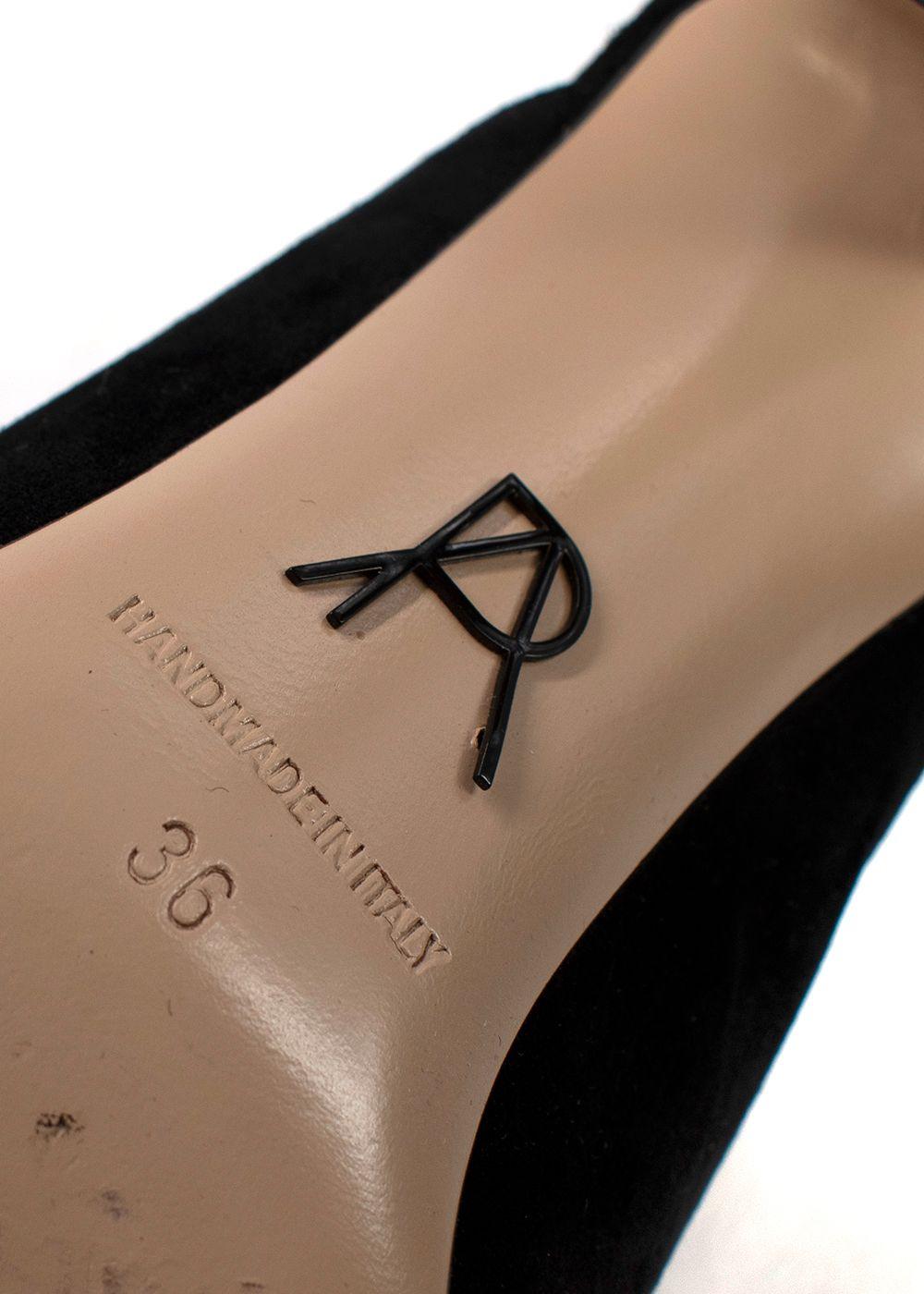 Paul Andrew Black Certosa Suede Mules