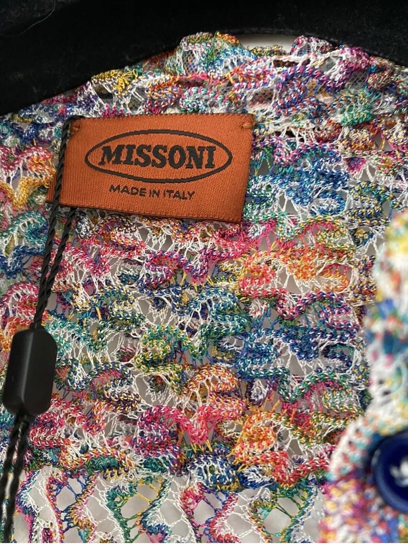 Missoni multicoloured crochet-knit shirt