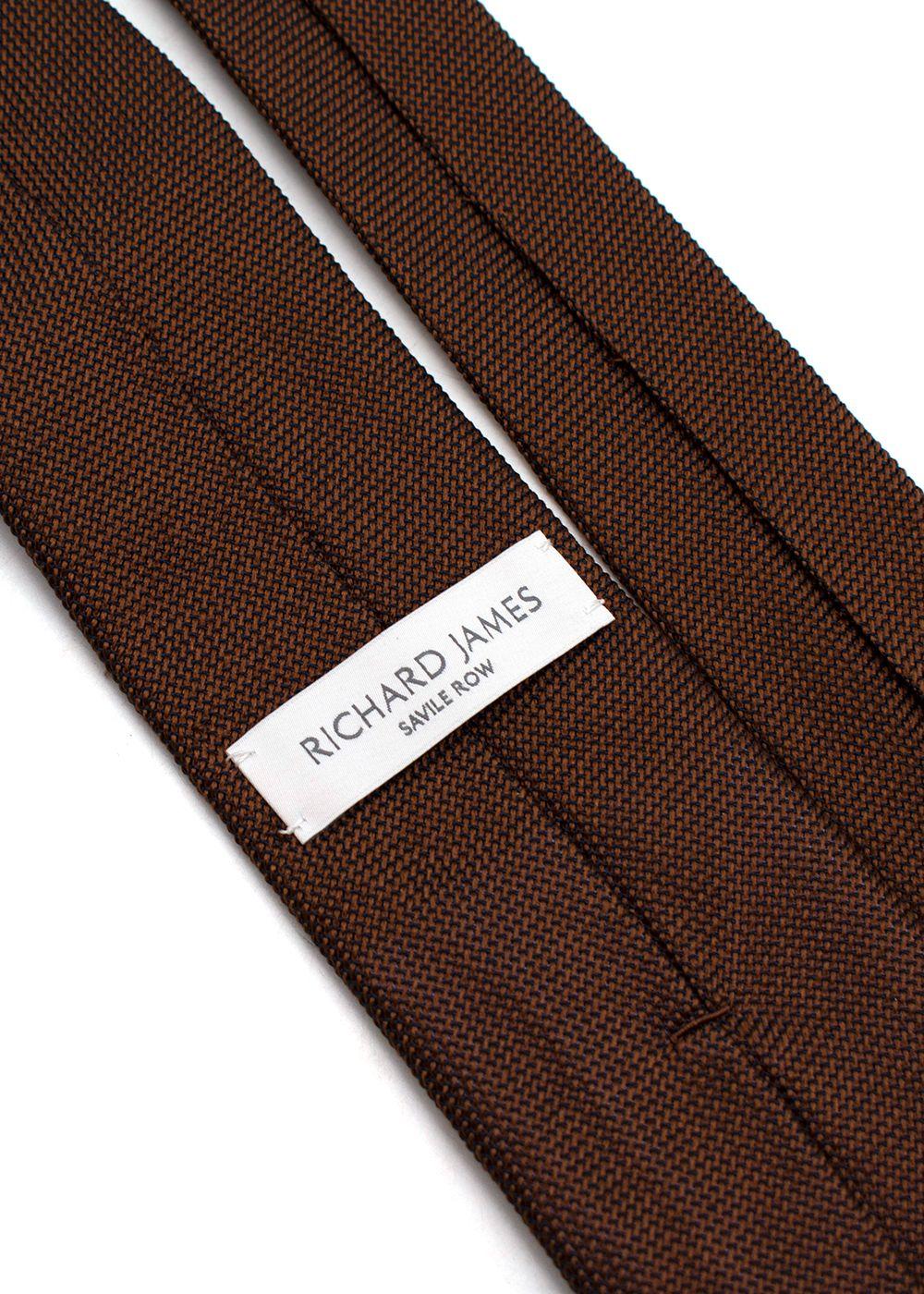Brown Woven Silk Tie