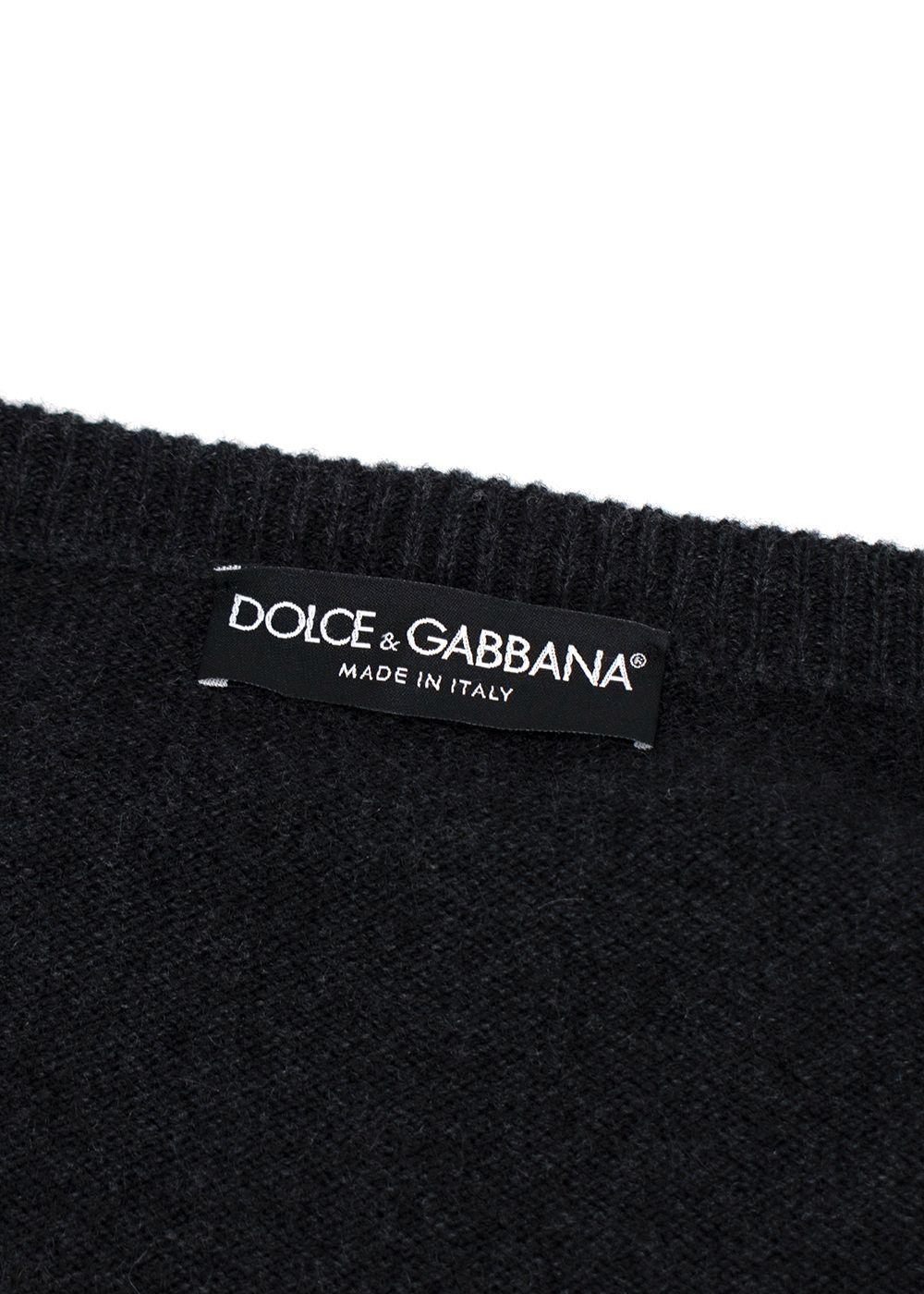 Dolce & Gabbana Grey Cashmere Wrap Jumper