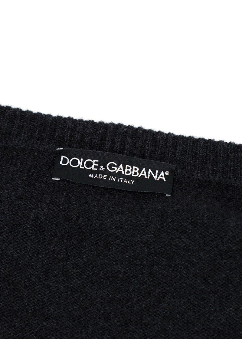 Dolce & Gabbana Grey Cashmere Wrap Jumper