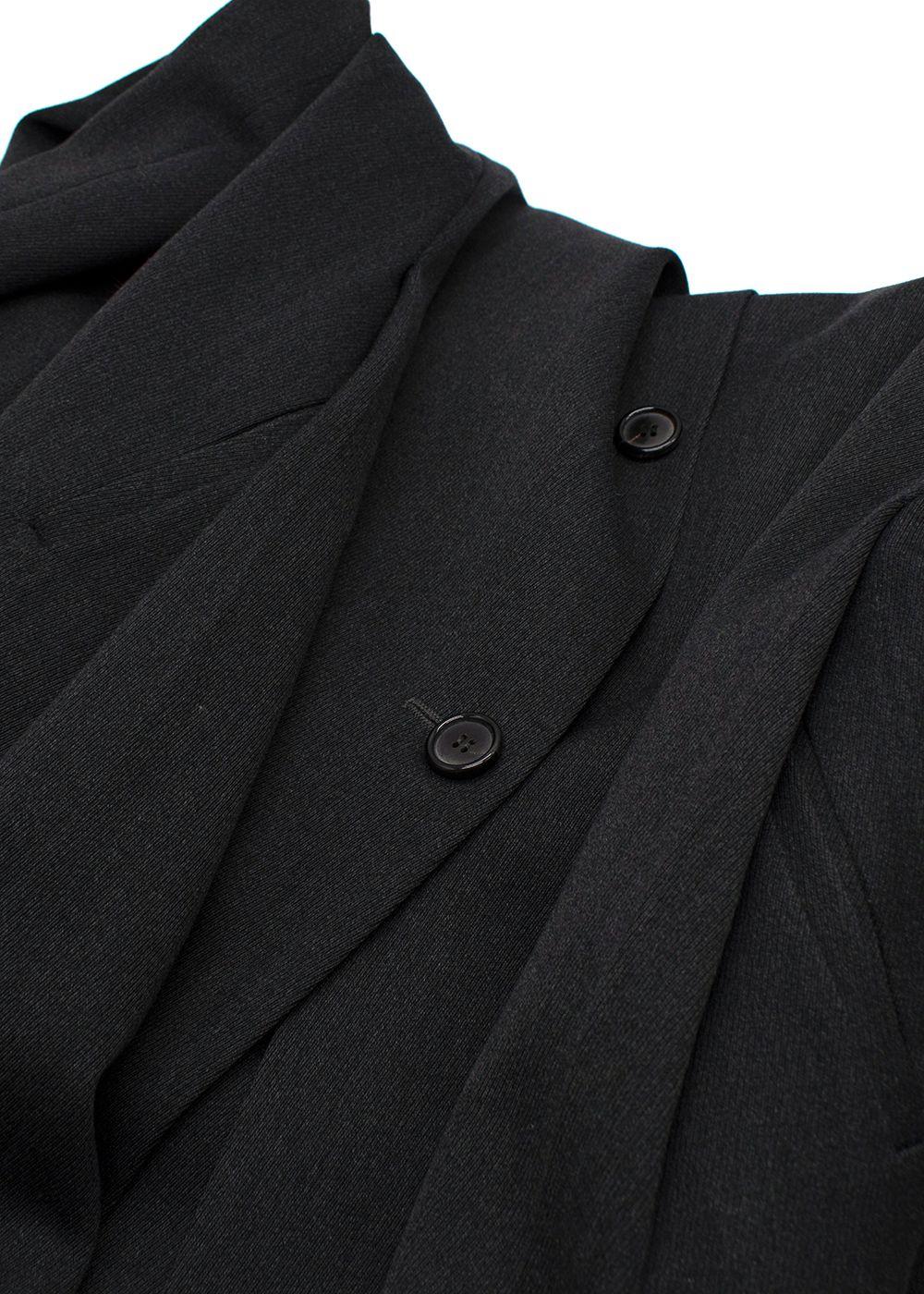 Marni Charcoal Belted Wool Blend Coat