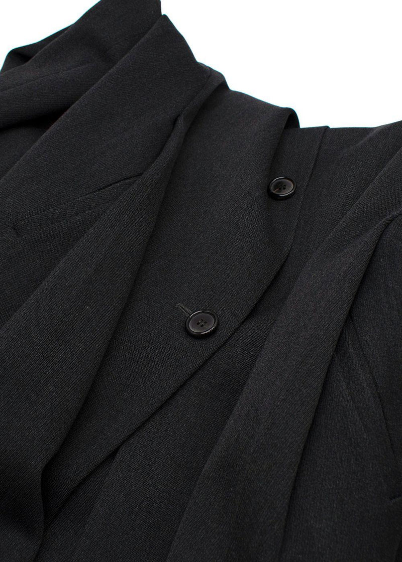 Marni Charcoal Belted Wool Blend Coat