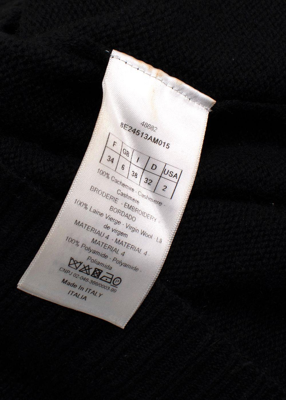 Dior Green Dinosaur Black Cashmere Knit