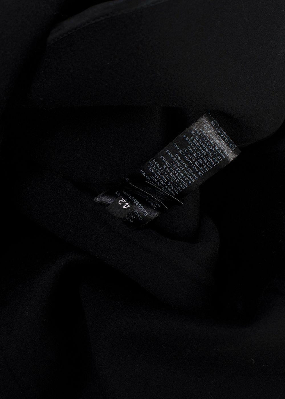 Ermarnno Scervino Black Wool Coat