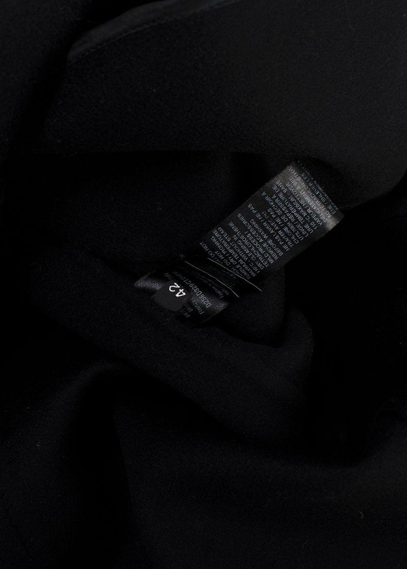 Ermarnno Scervino Black Wool Coat