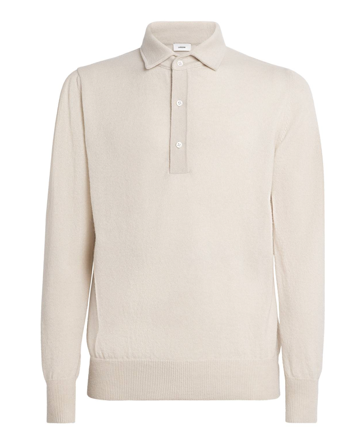 Lardini Cashmere Long-Sleeve Polo Shirt