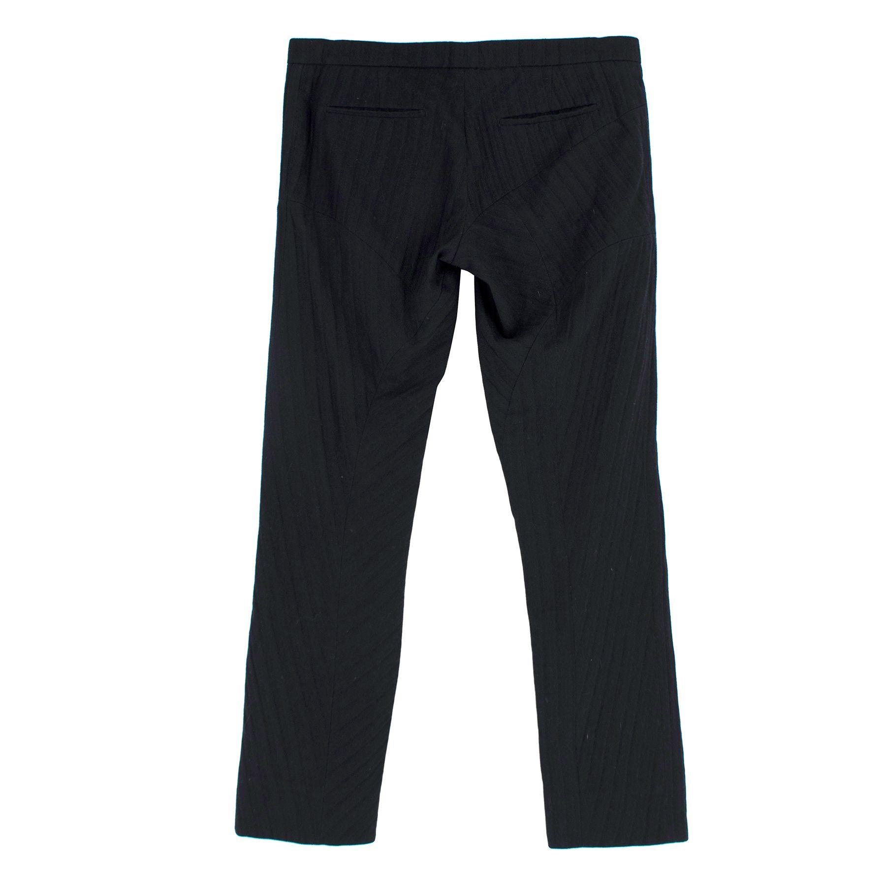 Marni Black Textured Tailored Trousers