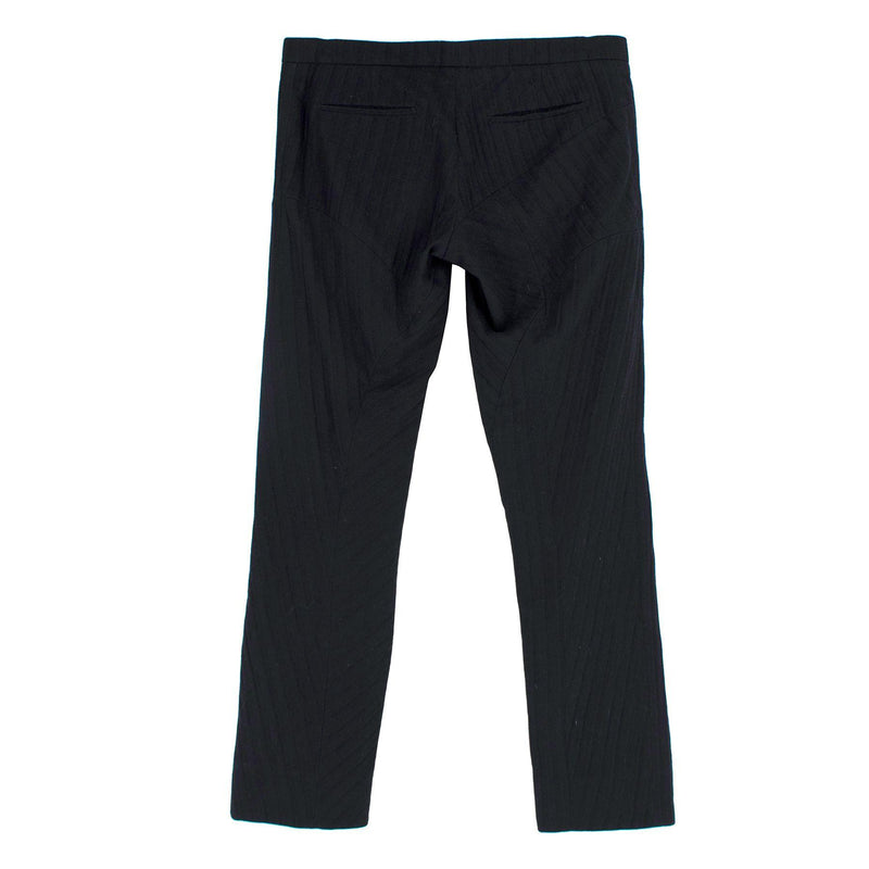 Marni Black Textured Tailored Trousers