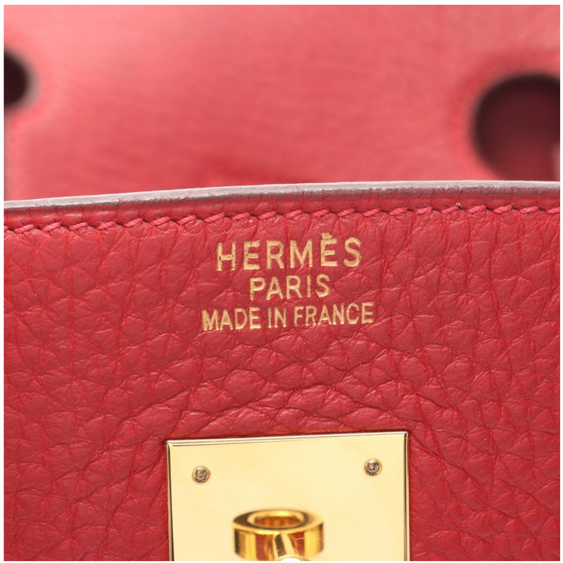 Hermès Birkin 30 Bag in Red Togo Leather with Gold Hardware