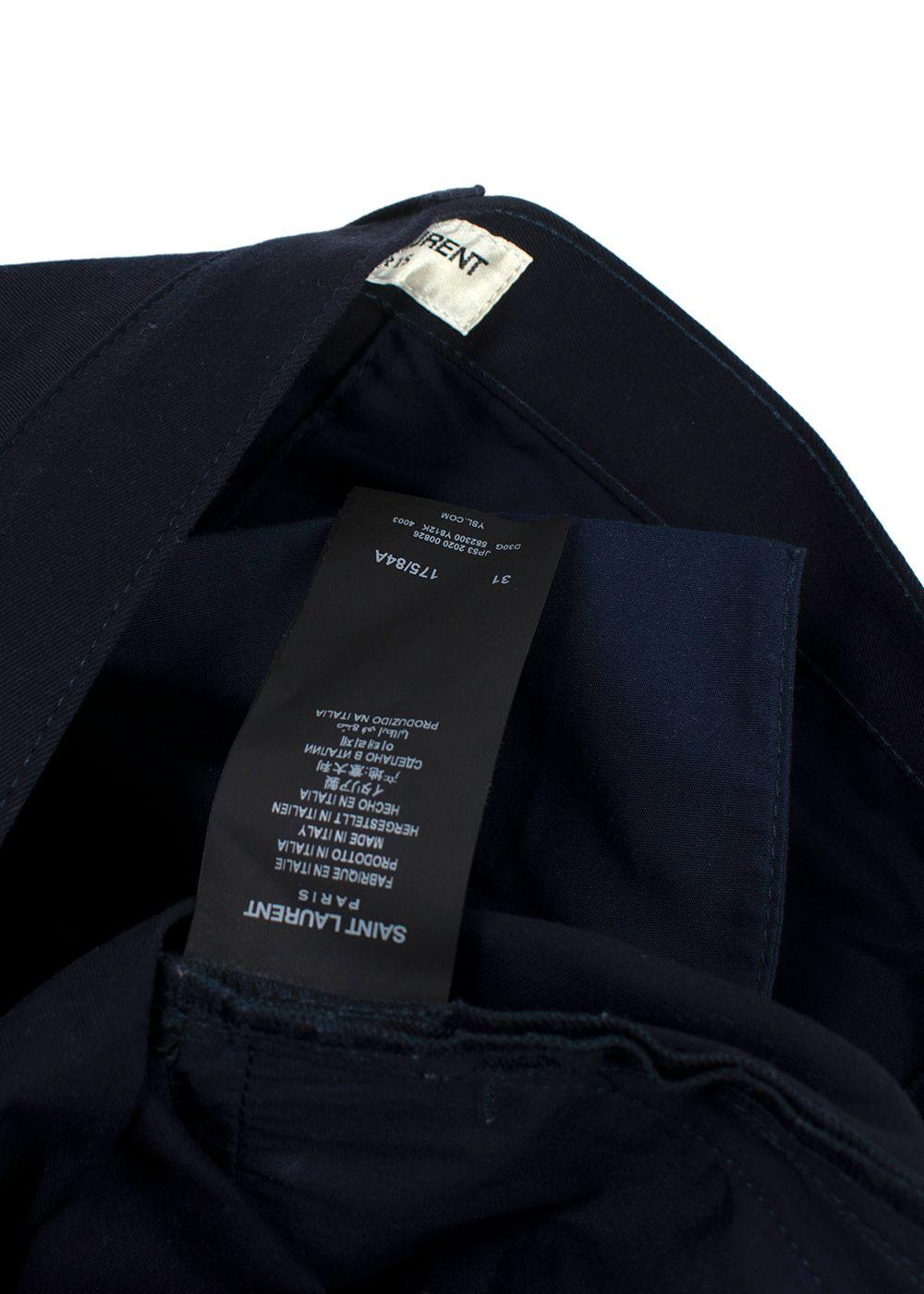 Saint Laurent Navy Tailored Trousers