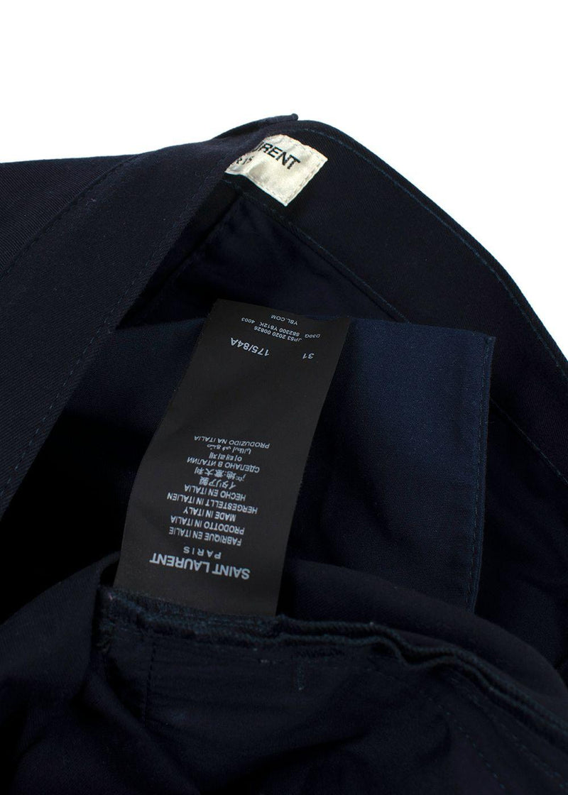 Saint Laurent Navy Tailored Trousers