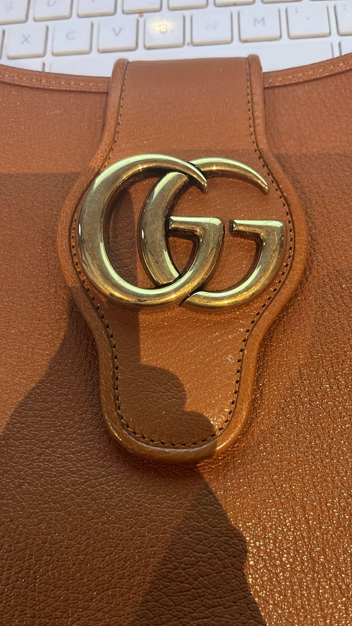 Gucci Camel Aphrodite Shoulder Bag
