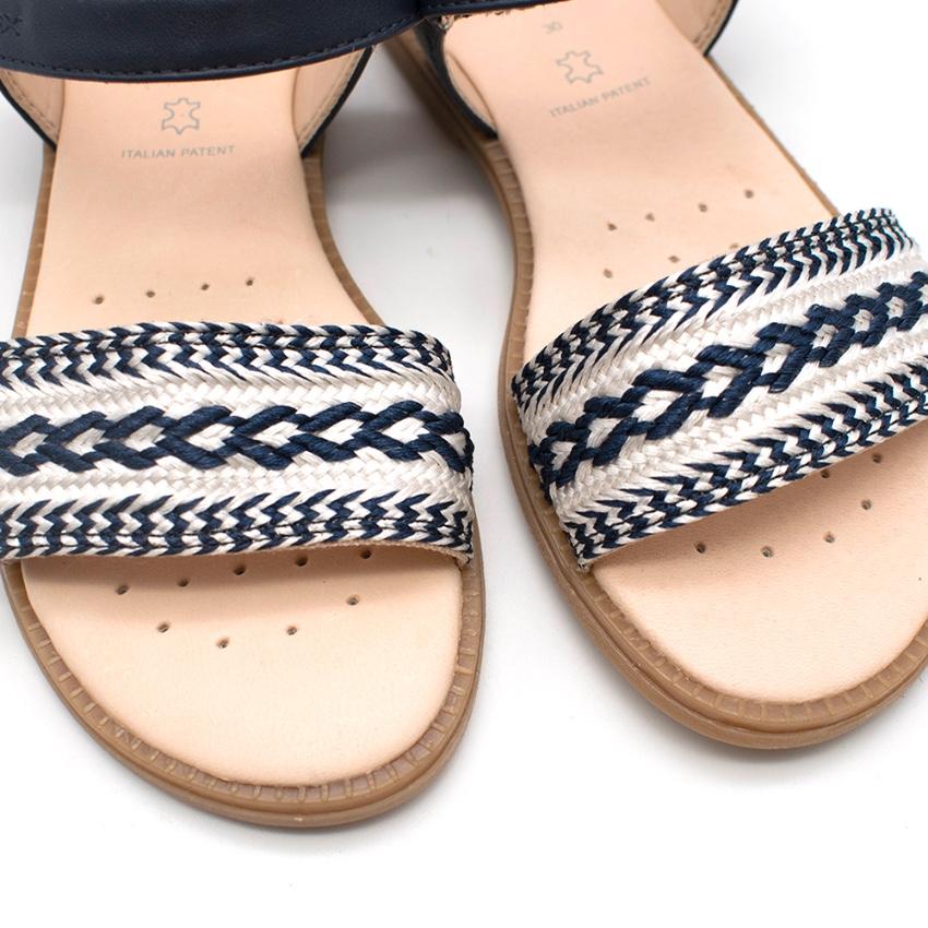 Geox Kids Navy Embroidered Sandals