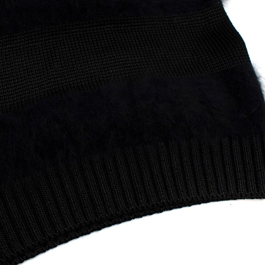 Balenciaga Black Angora Blend Knit Vest