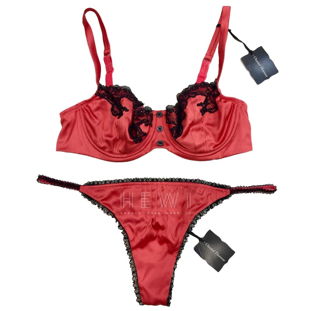 Chantal Thomass Strawberry Silk & Lace Lingerie Set