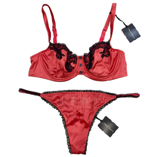 Chantal Thomass Strawberry Silk & Lace Lingerie Set