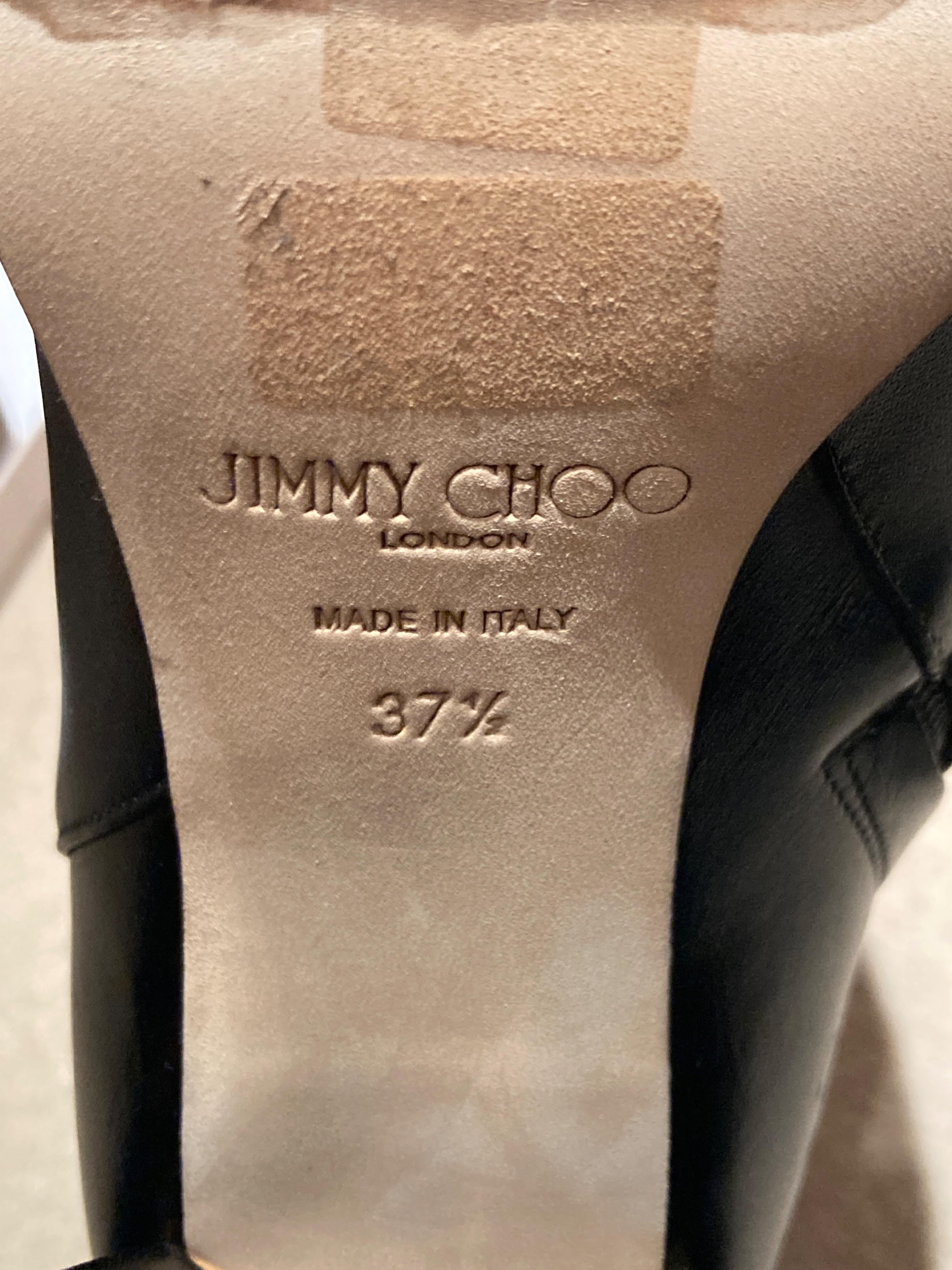 Jimmy Choo Black Leather Loren Boots