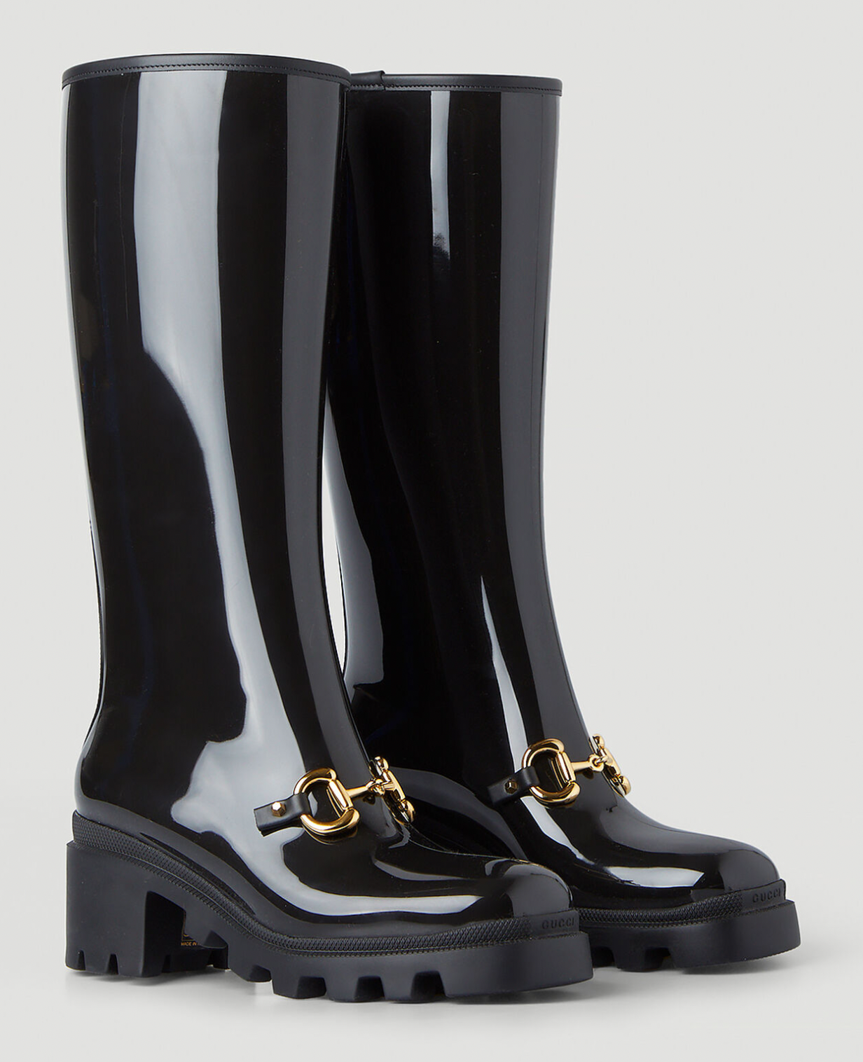 Knee High Horsebit Rain Boots