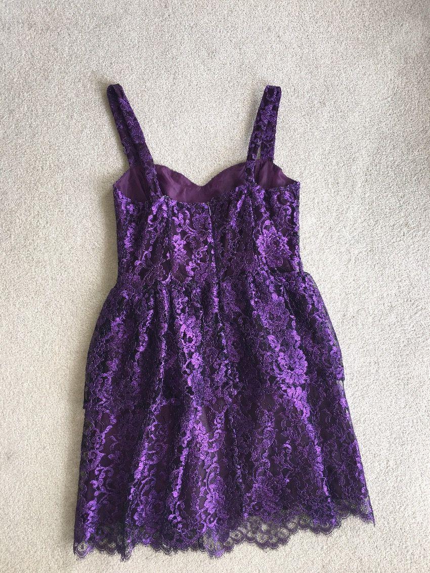 Tiffany McCall Couture Purple Lace Dress with Bolero