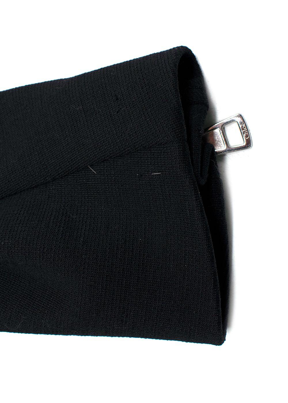 Chloe Black Virgin Wool Peplum Biker Jacket
