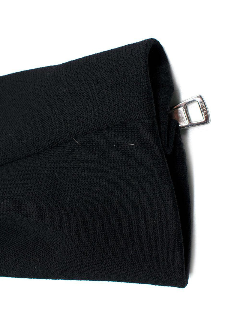 Chloe Black Virgin Wool Peplum Biker Jacket