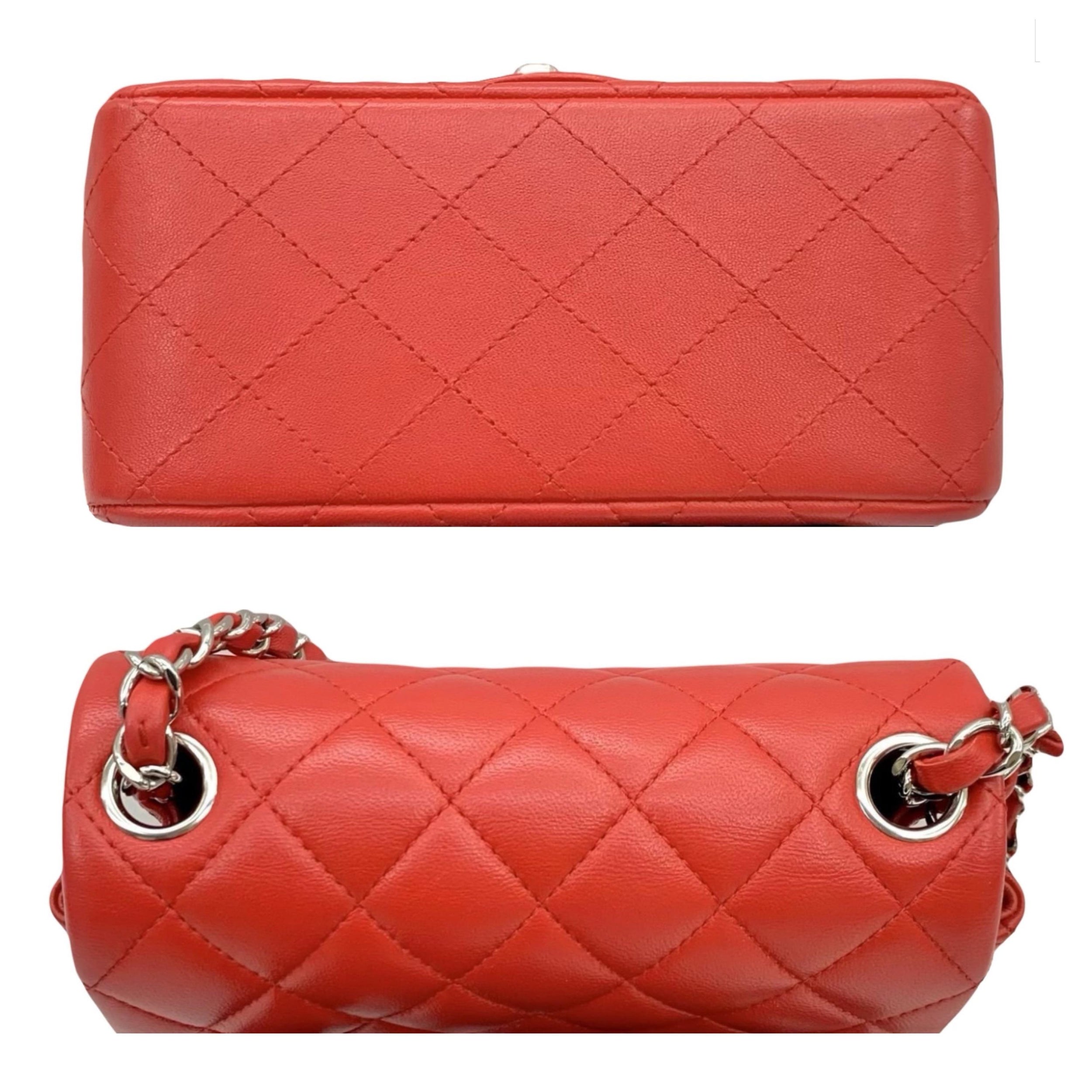 Chanel Quilted Leather Mini Square Flap Bag