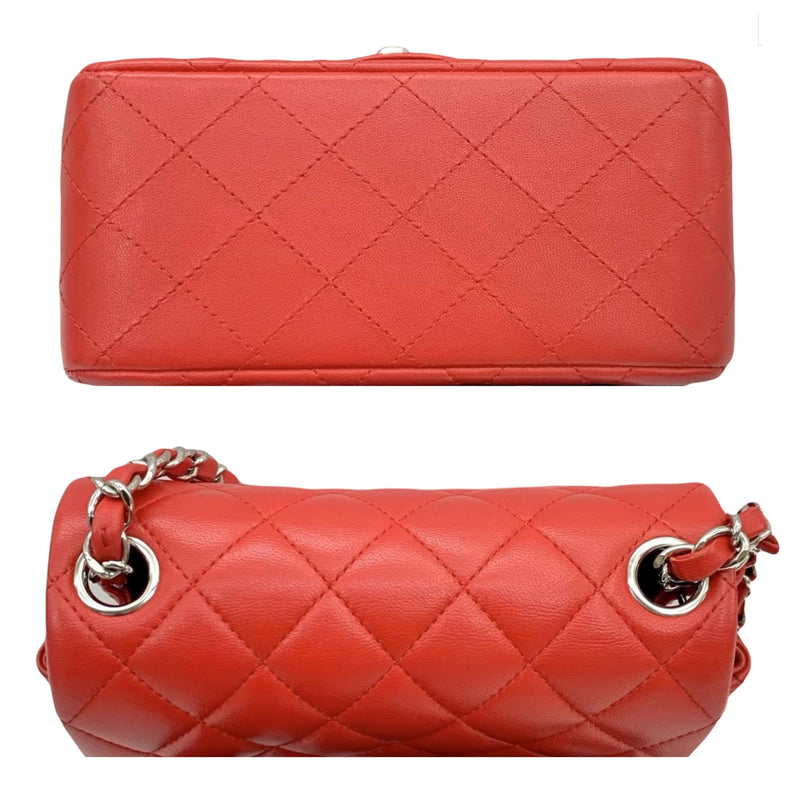 Chanel Quilted Leather Mini Square Flap Bag