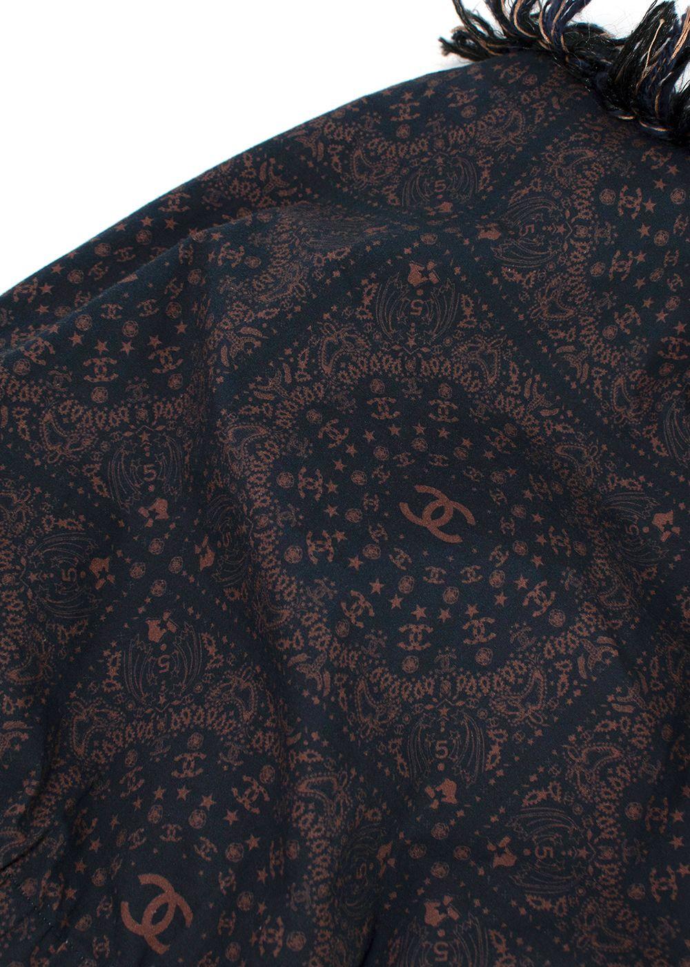Chanel Fringed CC Paisley Print Halterneck Dress