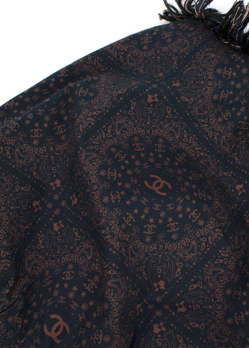 Chanel Fringed CC Paisley Print Halterneck Dress