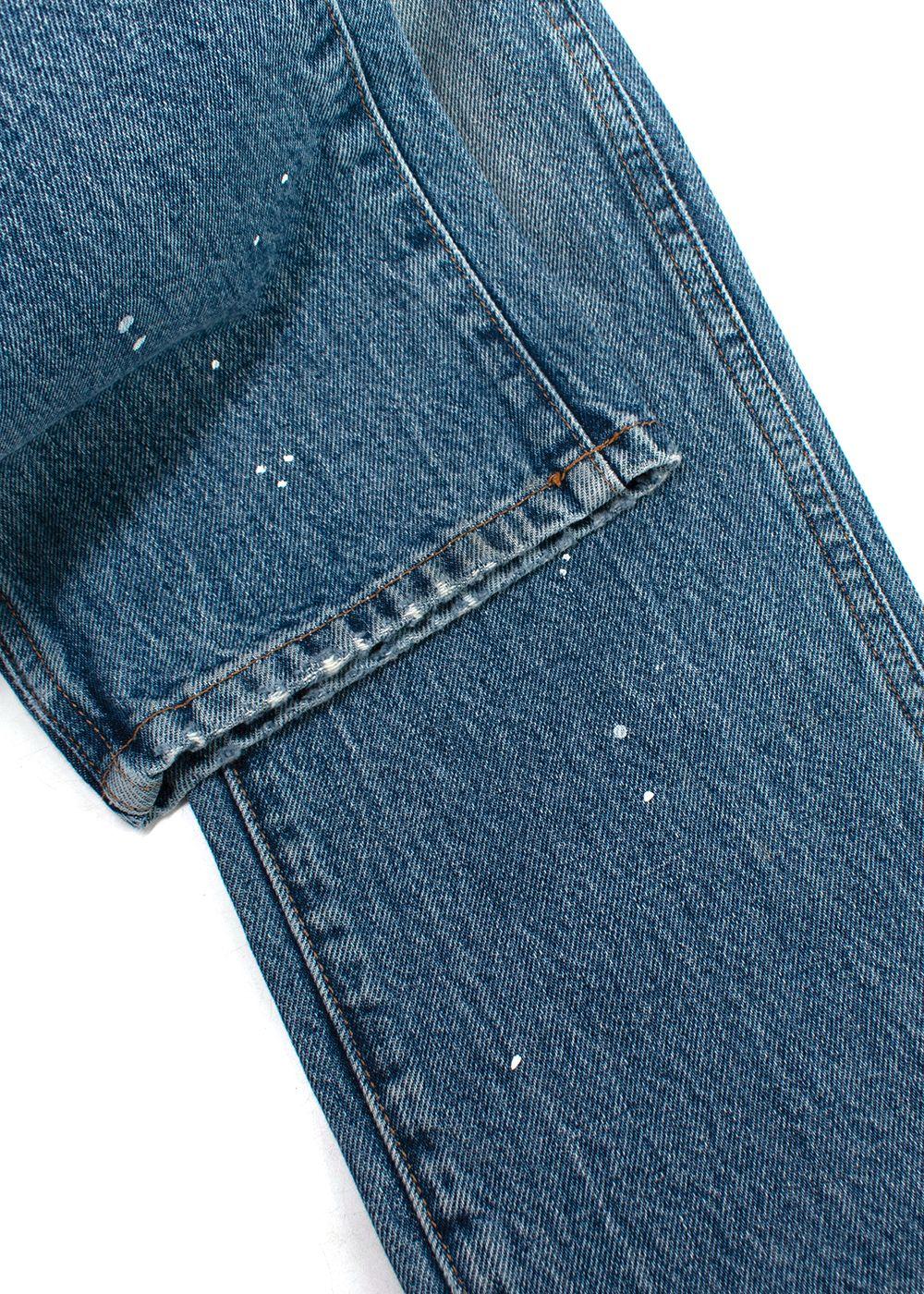 Khaite Kyle Paint-Splatter Straight-Leg Jeans