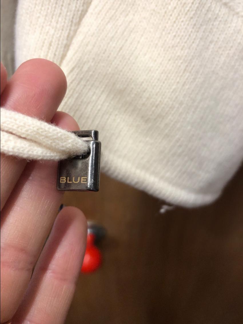 Blanc Blue Funnel Neck Lightweight Sweatshirt
