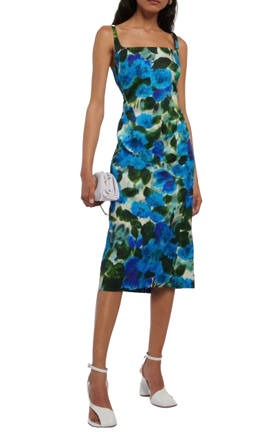 Dries Van Noten Floral cotton poplin midi dress