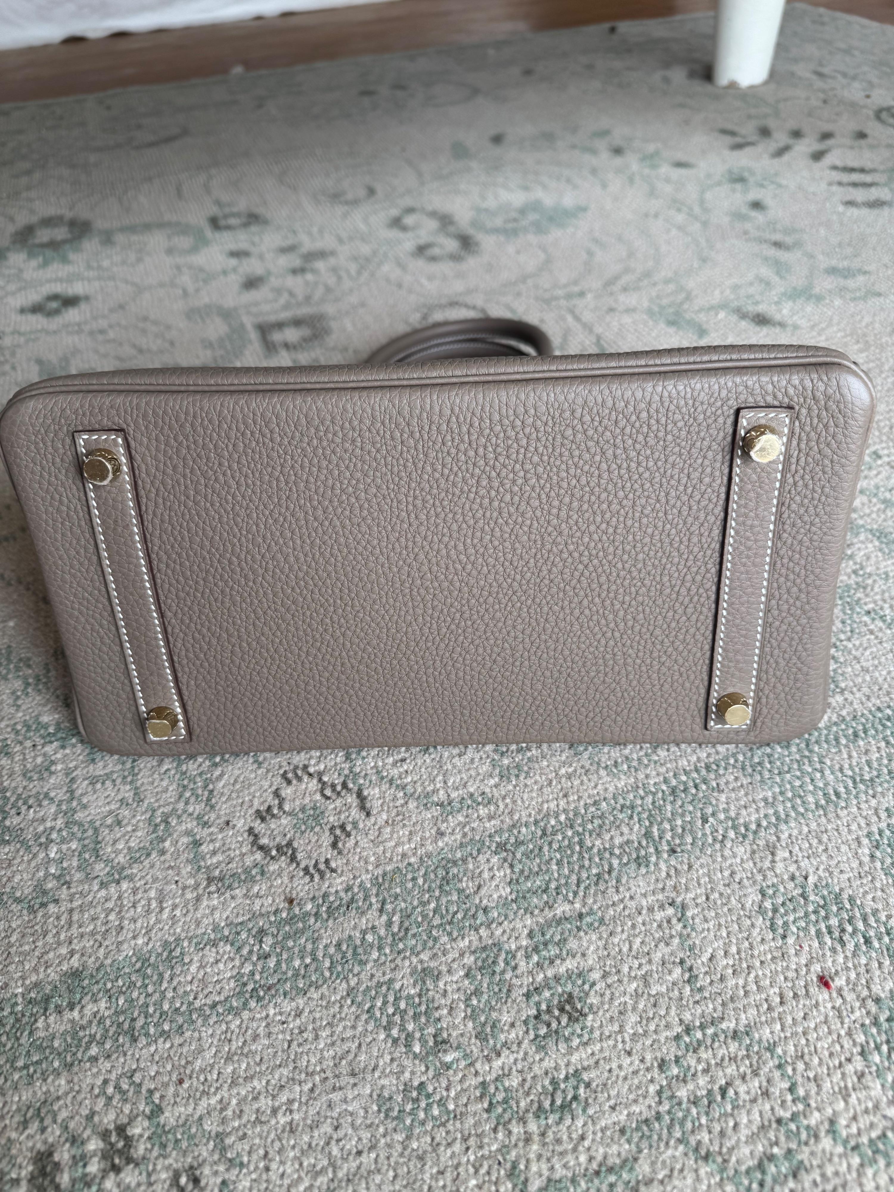 Hermes Etoupe Togo Birkin 30 With Receipt