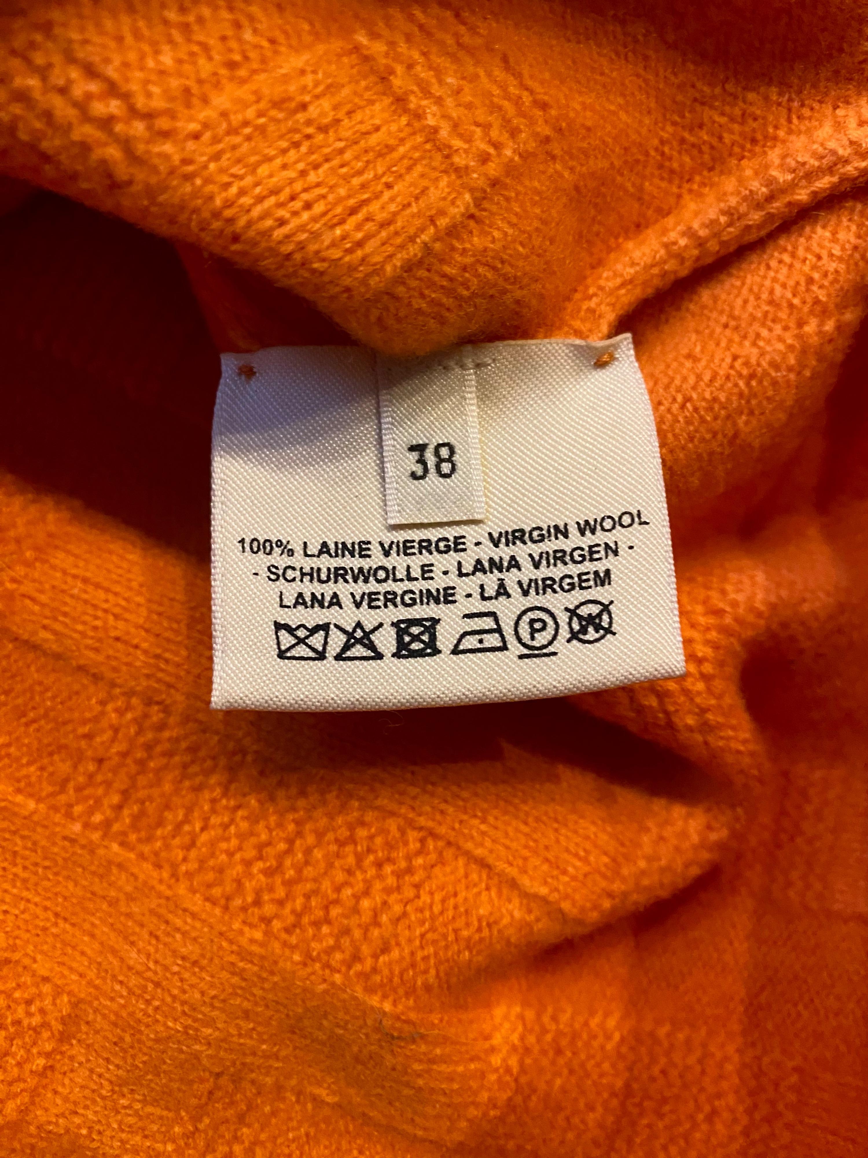 Hermes Orange H Cashmere Two Piece Suit