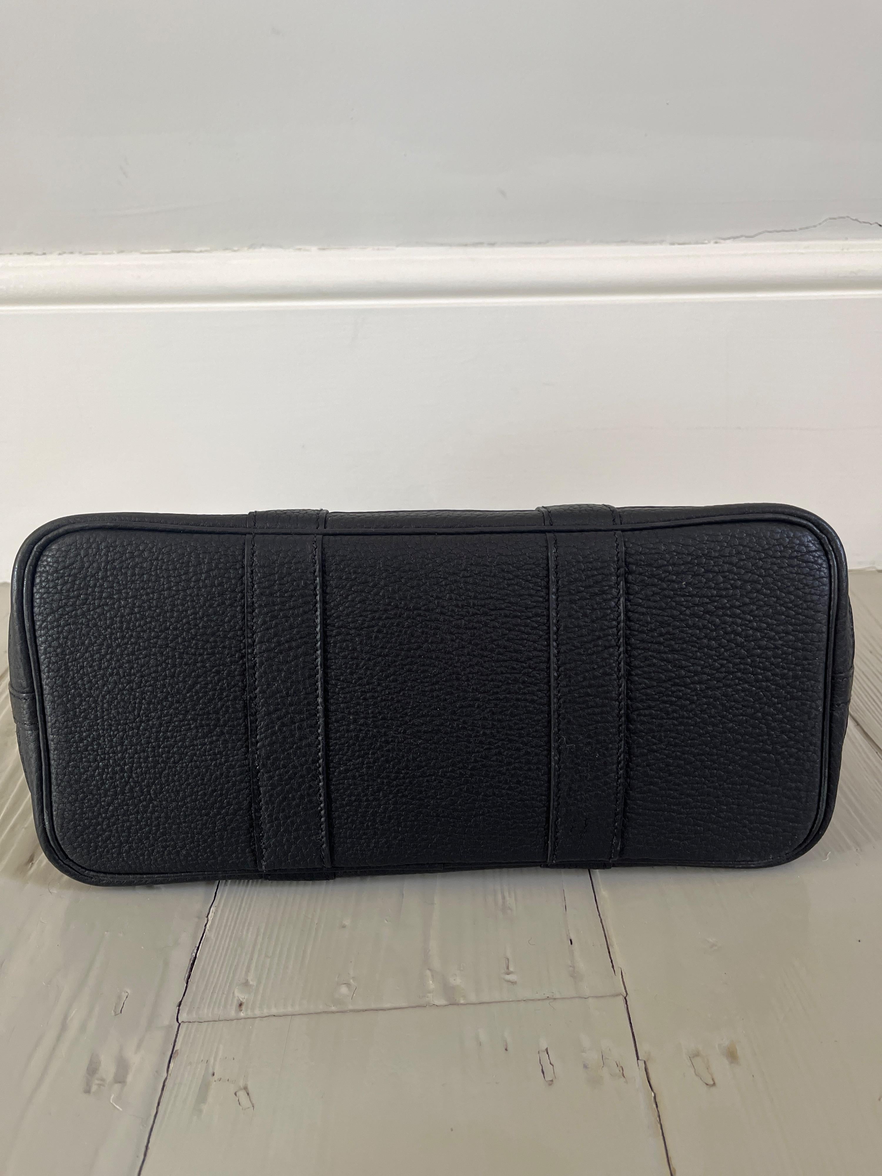 Black Calfskin Garden Party 30 Bag