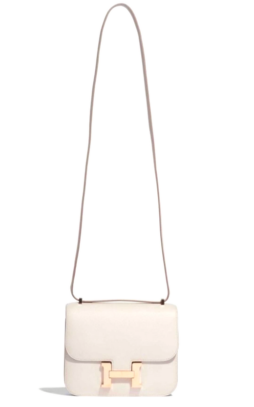 Hermes Craie Evercolour Leather Constance 18 with Rose Gold Hardware