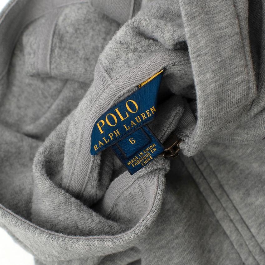 Polo Ralph Lauren Grey Cotton Pony Logo Hoodie