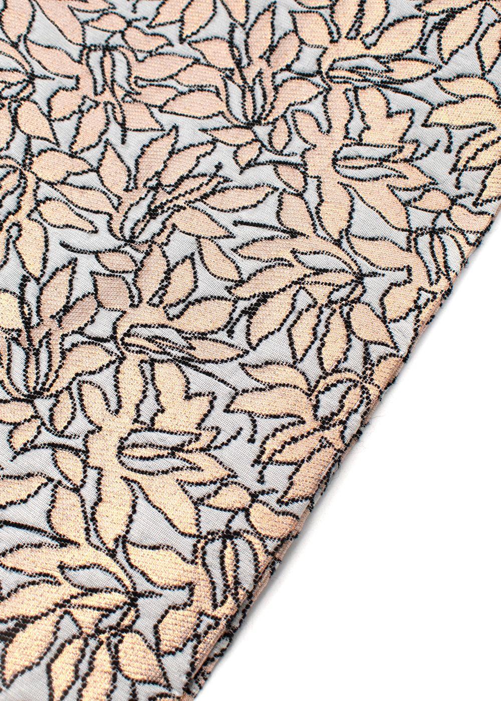 Jacquard Crystal Embellished Collar Top