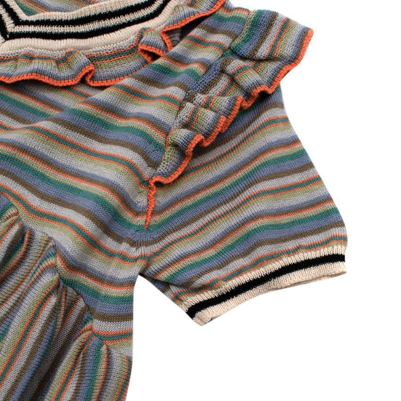 Caramel Foxglove Knitted Baby Dress