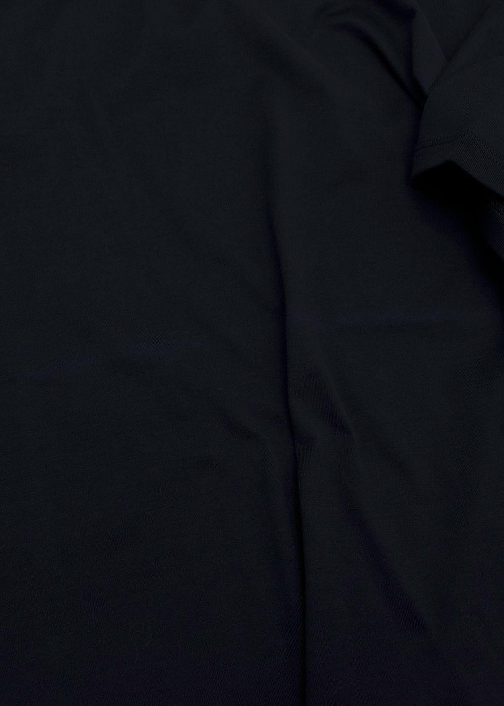 Crew Neck Black Cotton T-Shirt