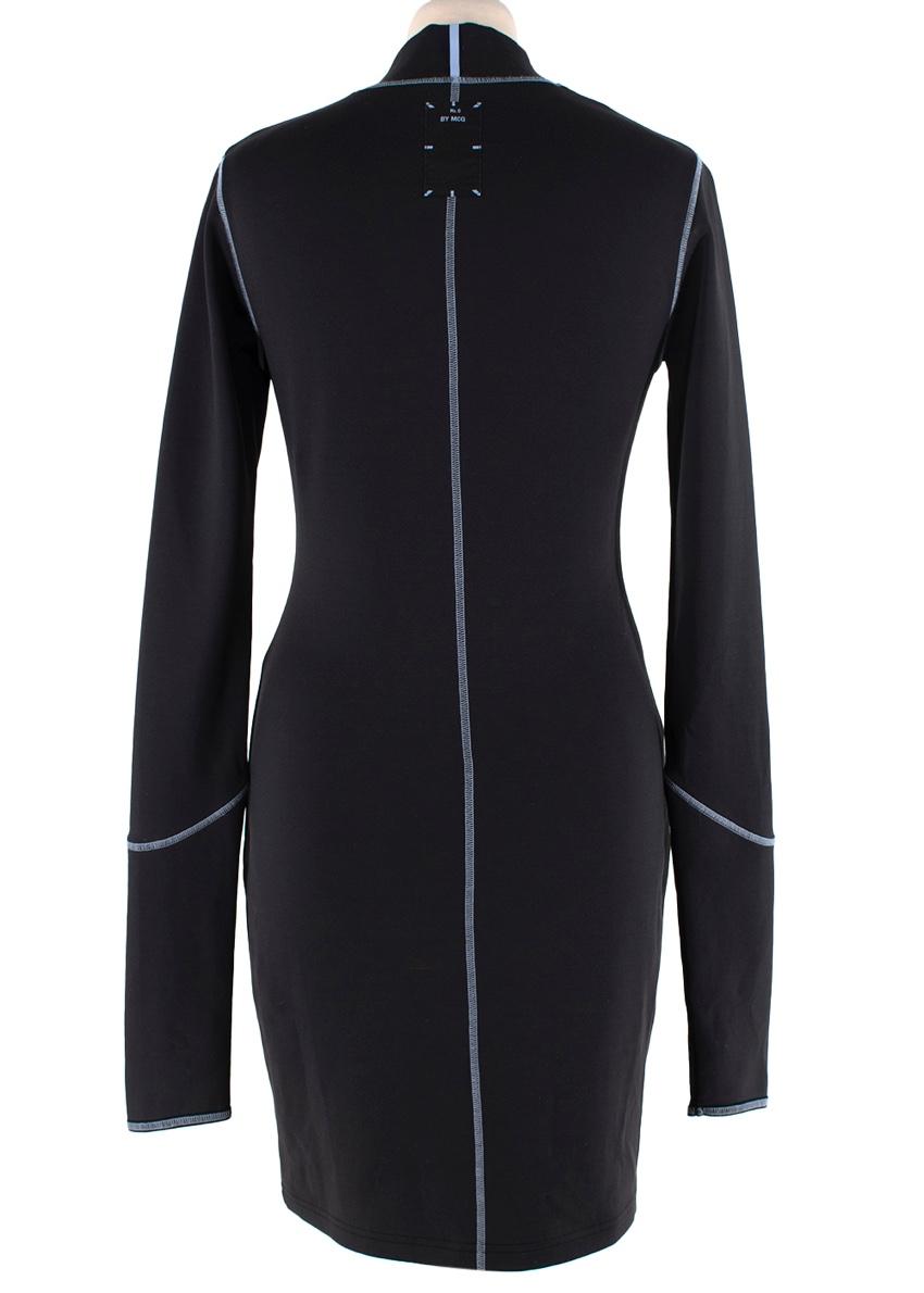 MCQ Black Neoprene Bodycon Mini Dress
