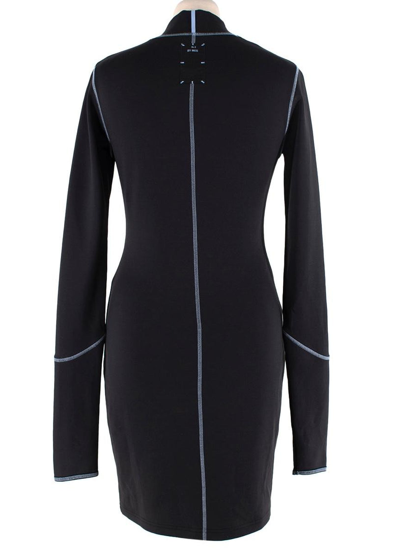 MCQ Black Neoprene Bodycon Mini Dress